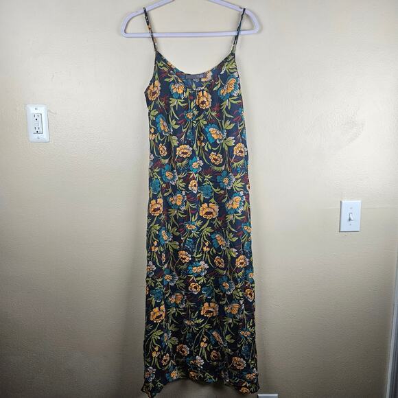 Tysa Floral Print Long Maxi Dress With Spaghetti Strap Sleeves Size 0 - Picture 2 of 6